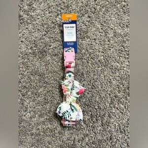 NWT Dog Collar with Bow TOP PAW Pink‎ Yellow Flowers Leaves Size Medium NWT